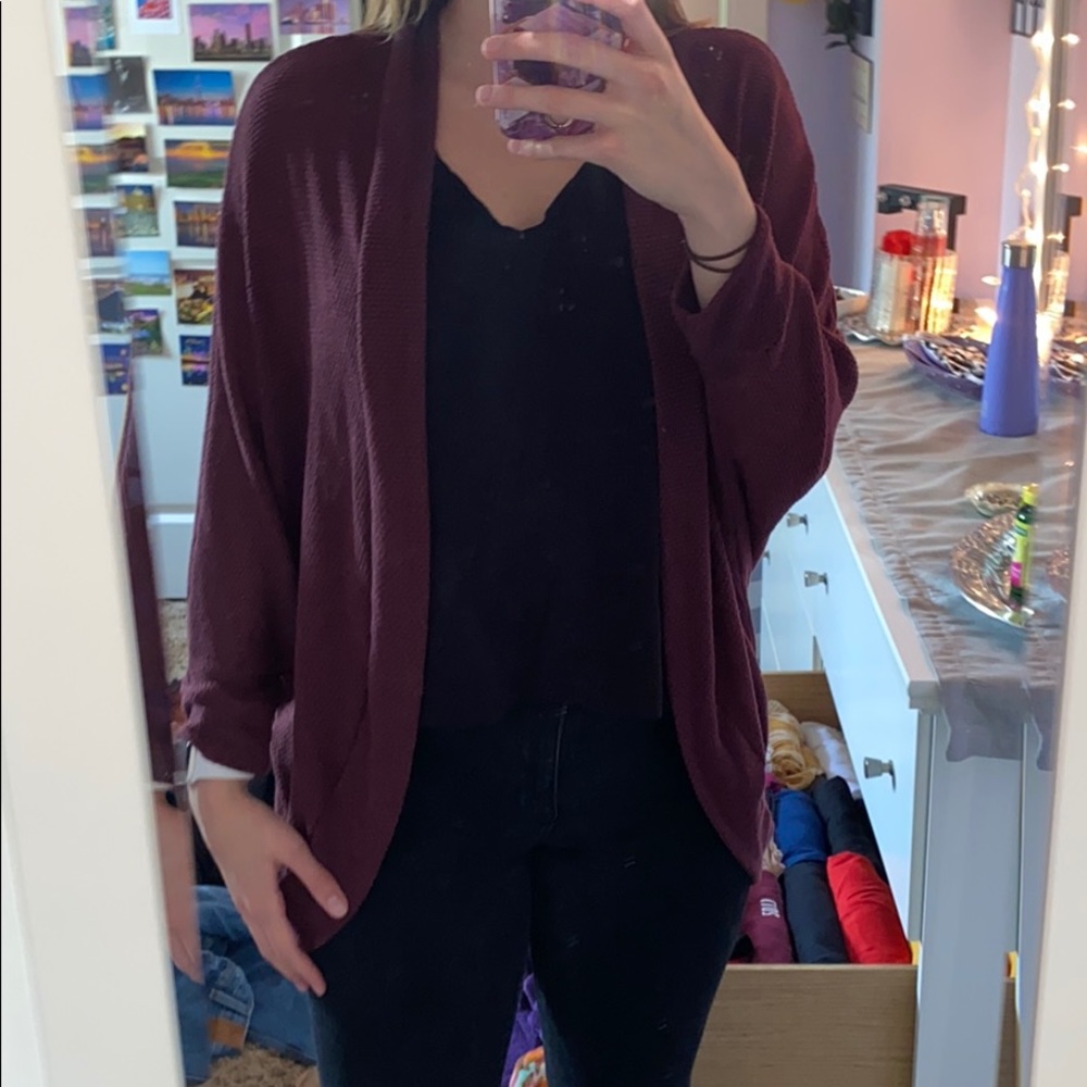 Maroon cardigan